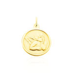 Pendentif Ange Rond Mat Or Jaune - Bijoux personnalis&eacute;s Famille | Marc Orian