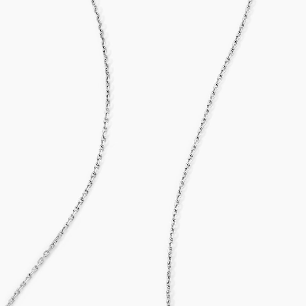 Cha&icirc;ne Claudine Maille For&ccedil;at Argent Blanc - Colliers fantaisie Femme | Marc Orian