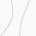 Cha&icirc;ne Claudine Maille For&ccedil;at Argent Blanc - Colliers fantaisie Femme | Marc Orian