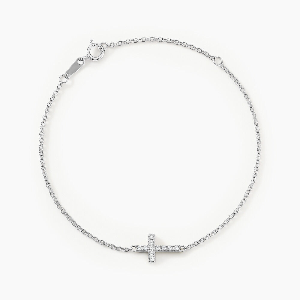 Bracelet Carlie Argent Blanc Oxyde De Zirconium - Bracelets chaînes Femme | Marc Orian