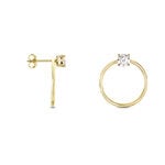 Bijoux D'oreilles Plaqu&eacute; Or Jaune Amariah Oxydes De Zirconium - Piercings d'oreilles Femme | Marc Orian