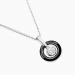 Collier Julietta Argent Blanc C&eacute;ramique Et Oxyde De Zirconium - Colliers solitaires Femme | Marc Orian