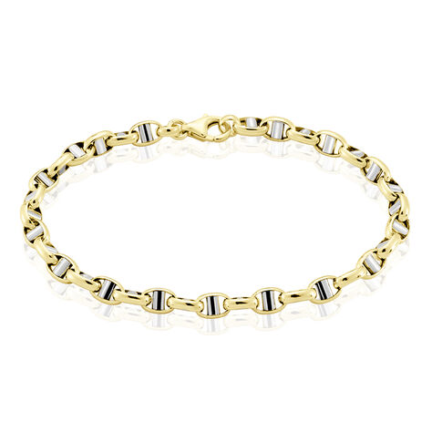 Bracelet Carlo Maille Marine Ronde Or Bicolore - Bracelets mailles Homme | Marc Orian