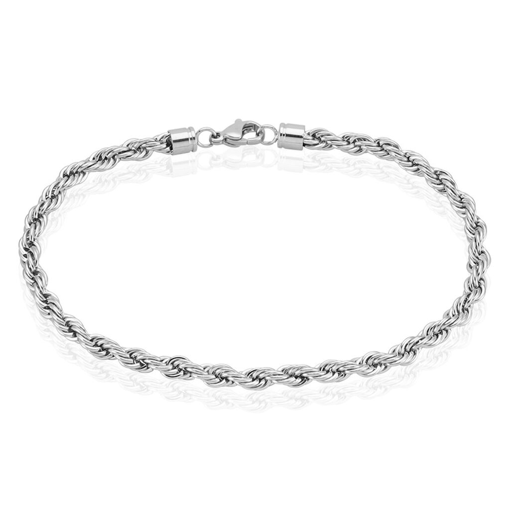 Bracelet Maille Phebus Him Acier Blanc - Bracelets mailles Homme | Marc Orian