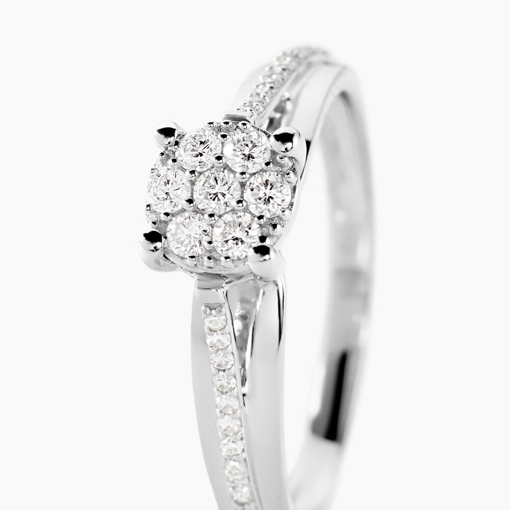 Bague Kate Or Blanc Diamant - Parures de mariage Femme | Marc Orian