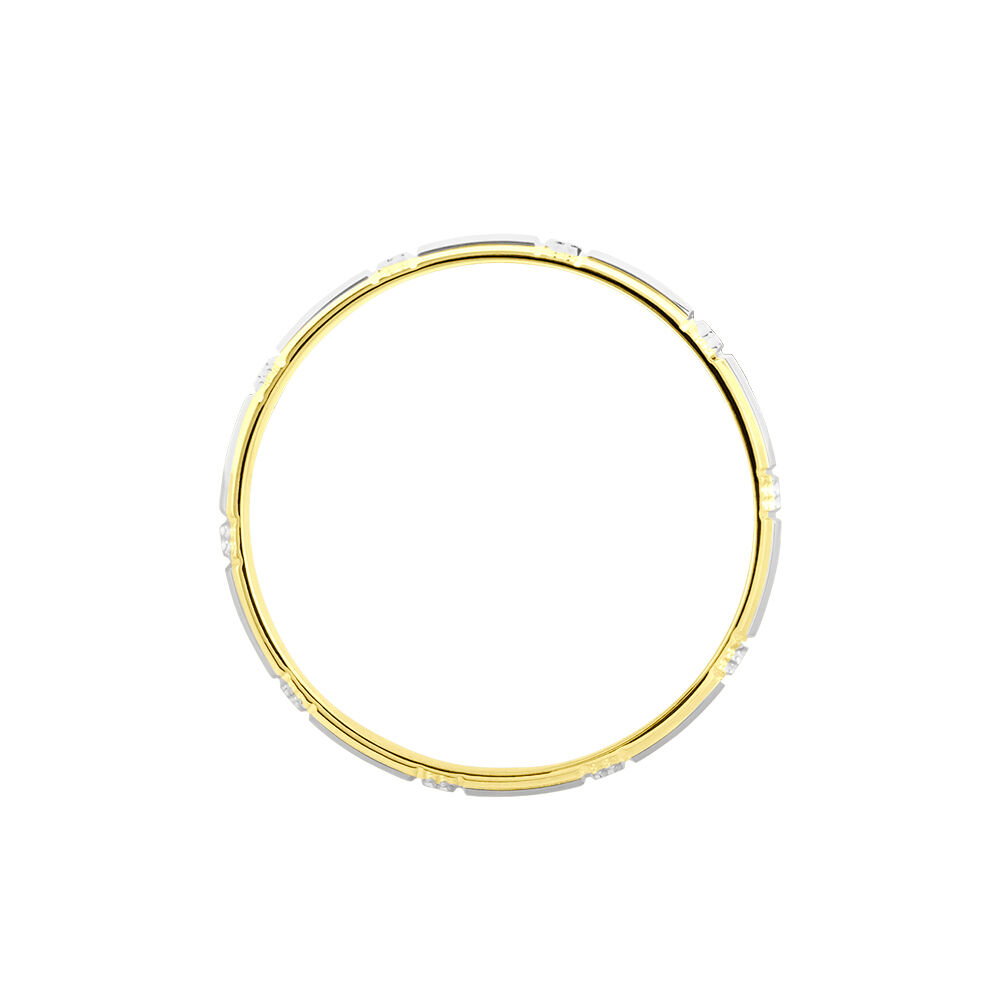 Alliance Fantaisie Ruban Plat Or Bicolore - Alliances duo Unisex | Marc Orian