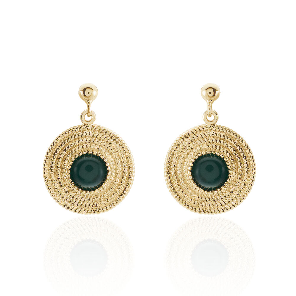 Boucles D'oreilles Pendantes Ilia Plaqué Or Jaune Verre - Pendantes Femme | Marc Orian