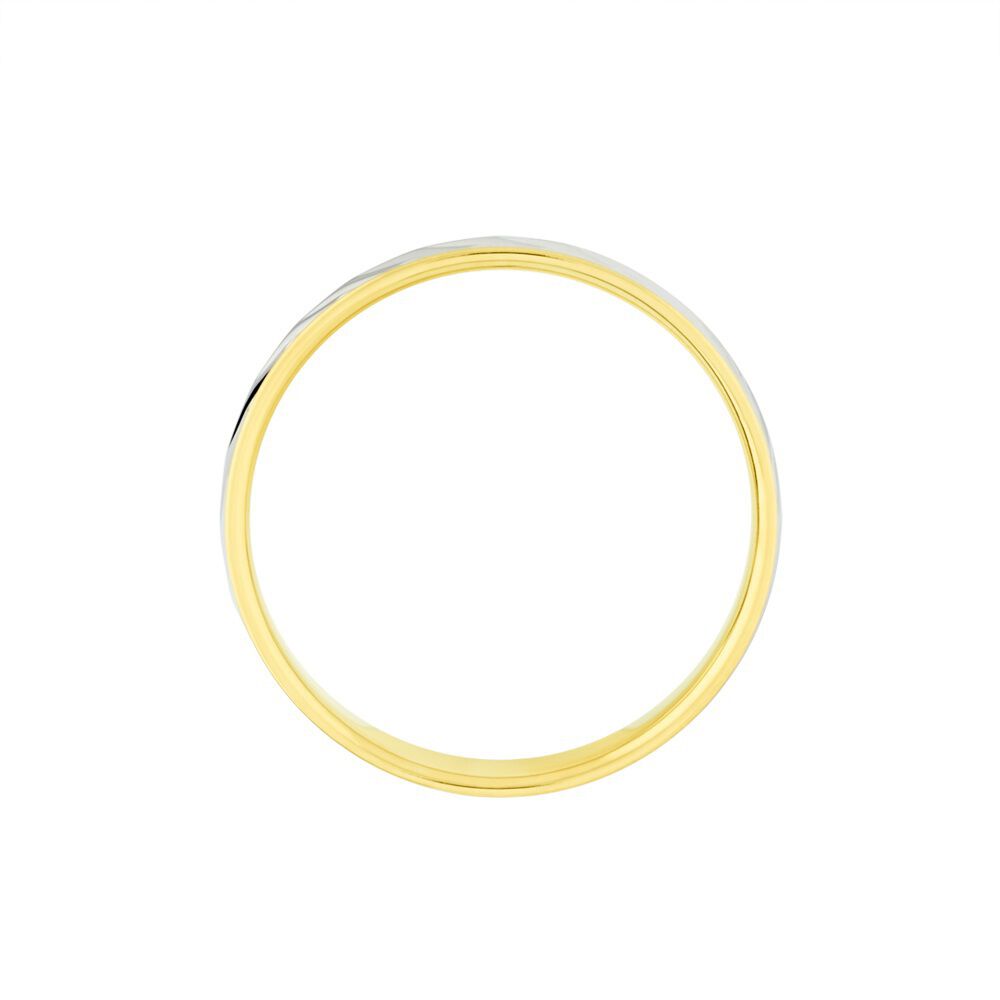 Alliance Epi Fantaisie Ruban Plat Or Bicolore - Alliances duo Unisex | Marc Orian
