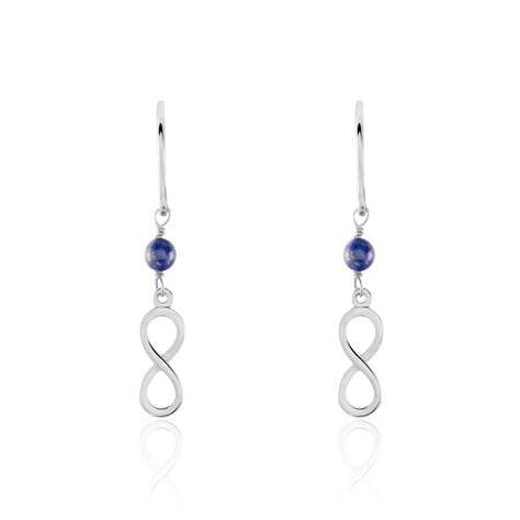 Boucles D'oreilles Pendantes Argent Mojdeh Lapis Lazuli - Pendantes Femme | Marc Orian