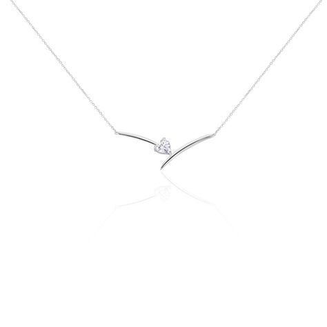 Collier Valeriana Or Blanc Oxyde De Zirconium - Colliers avec pierres Femme | Marc Orian
