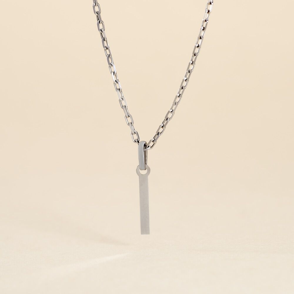 Pendentif Ionia Lettre Or Blanc - Pendentifs Famille | Marc Orian