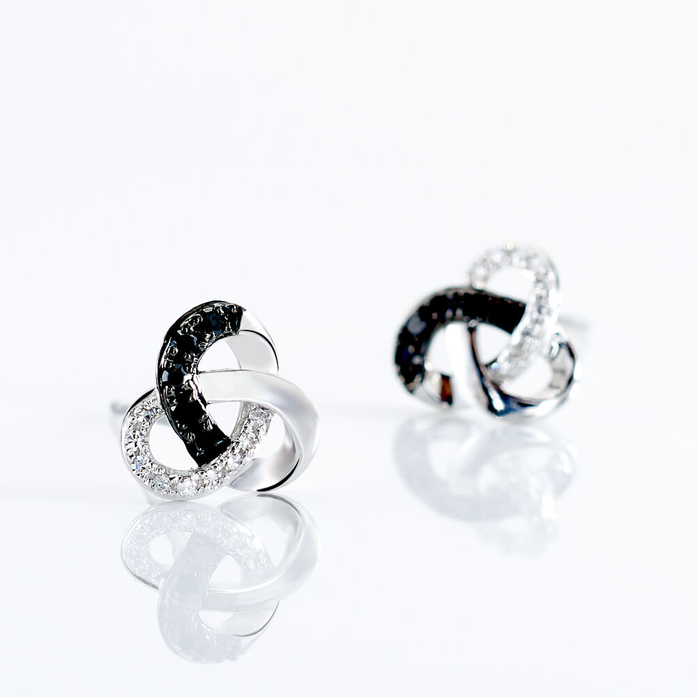 Boucles D'oreilles Puces Constellation Or Blanc Diamant - Puces Femme | Marc Orian