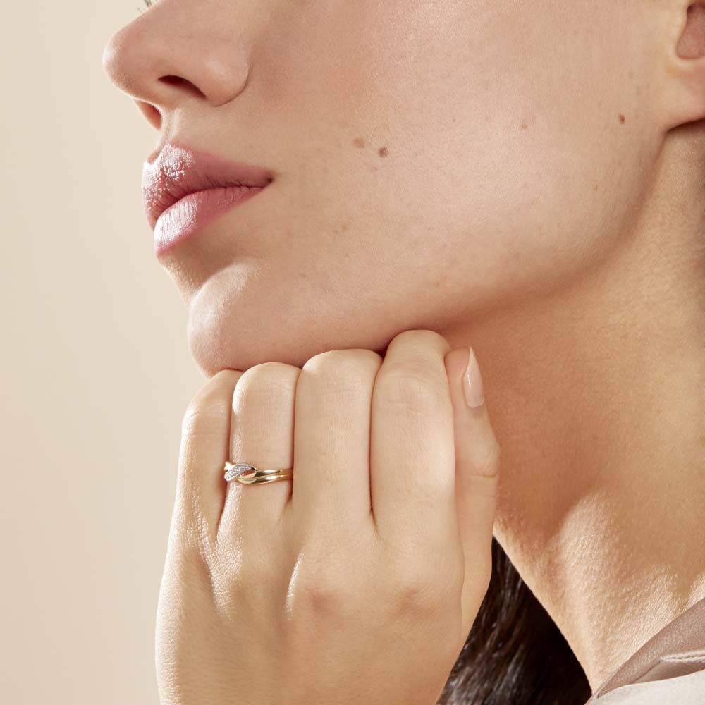 Bague Amayas Or Bicolore Diamant - Bagues pierres précieuses Femme | Marc Orian