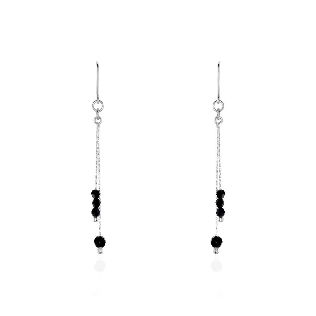 Boucles D'oreilles Pendantes Elisane Argent Blanc Pierre De Synthese - Pendantes Femme | Marc Orian