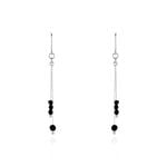 Boucles D'oreilles Pendantes Elisane Argent Blanc Pierre De Synthese - Pendantes Femme | Marc Orian