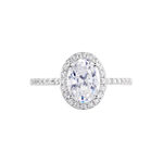Bague Or Blanc Flavian Oxyde De Zirconium - Solitaires Femme | Marc Orian