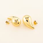 Boucles D'oreilles Puces Xenia Acier Jaune - Puces Femme | Marc Orian