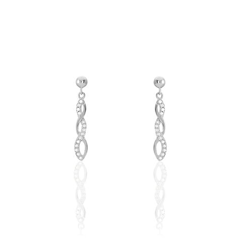 Boucles D'oreilles Pendantes Kessy Argent Blanc Oxyde De Zirconium - Pendantes Femme | Marc Orian