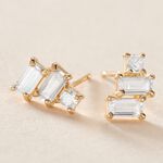 Boucles D'oreilles Puces Regana Or Jaune Oxyde De Zirconium - Puces Femme | Marc Orian