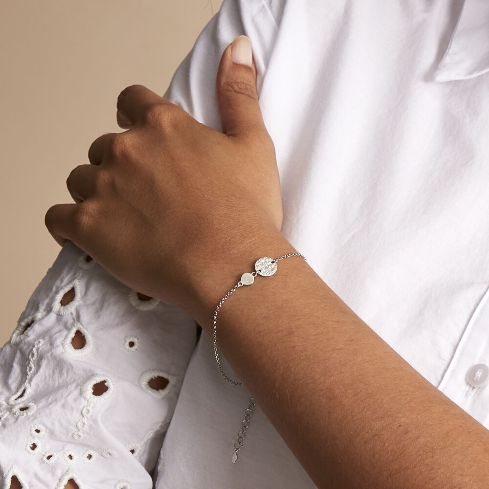 Bracelet Tatienne Argent Blanc - Bracelets Medailles Femme | Marc Orian