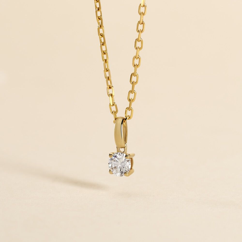 Pendentif One Or Jaune Diamant - Parures de mariage Femme | Marc Orian