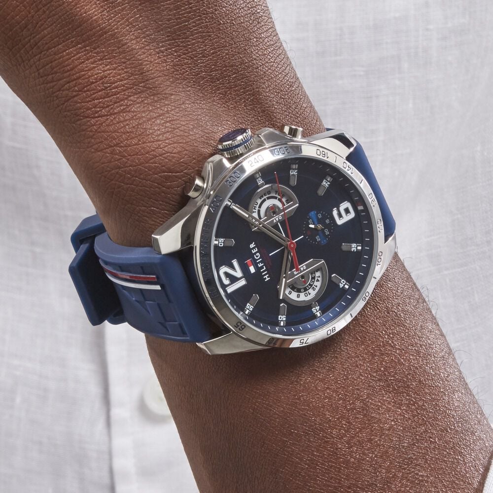 tommy hilfiger montre bleu