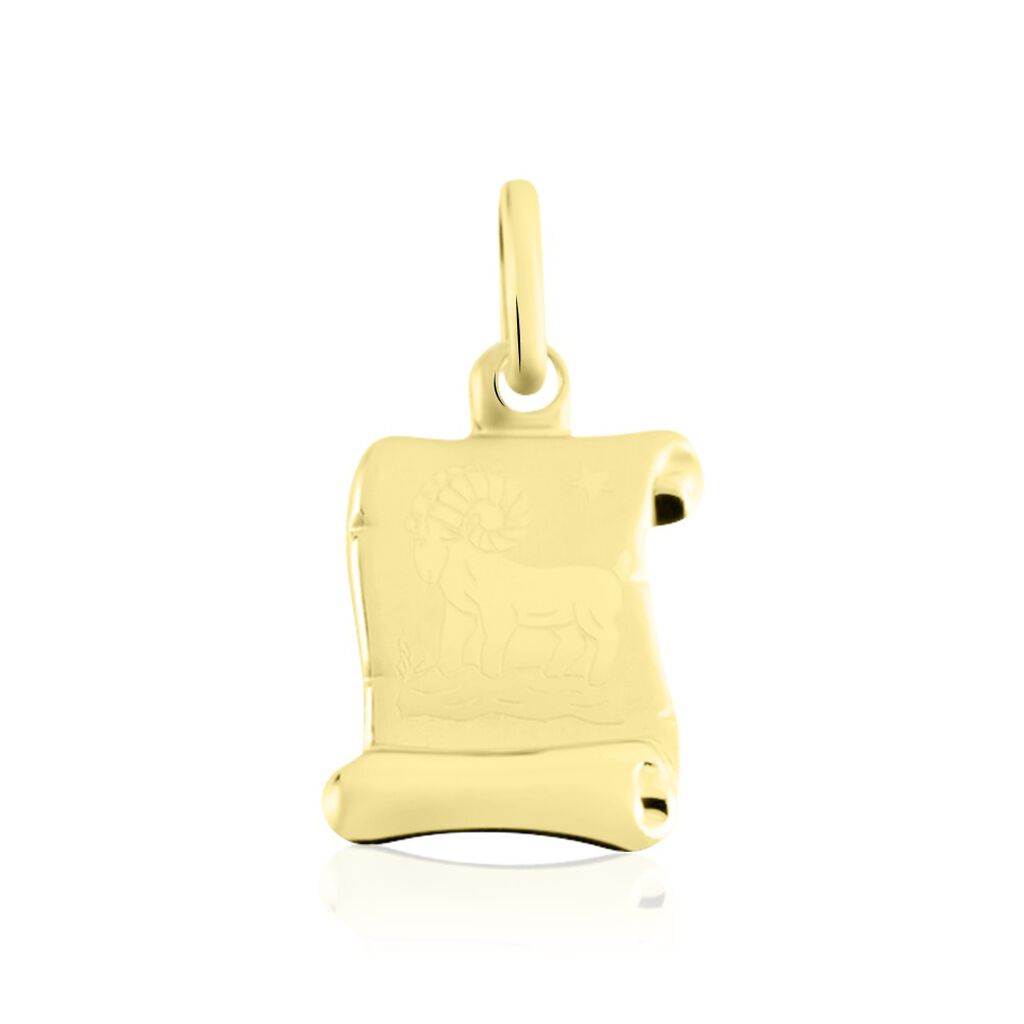 Pendentif Lamie Zodiaque Parchemin Or Jaune - Bijoux personnalisés Famille | Marc Orian