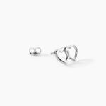 Boucles D'Oreilles Puces Gena Argent Blanc - Puces Femme | Marc Orian