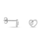 Boucles D'oreilles Puces Ashley Argent Blanc Oxyde De Zirconium - Puces Femme | Marc Orian