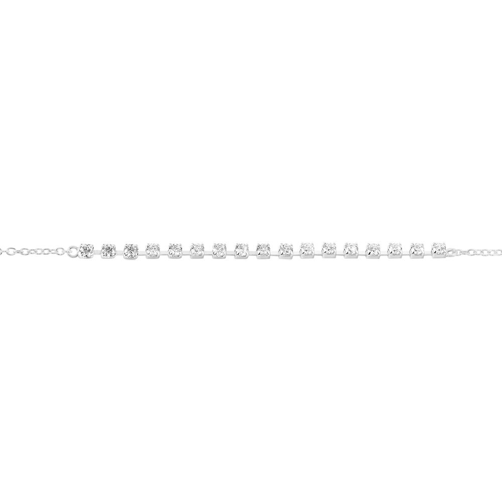 Bracelet Whitney Argent Blanc Oxyde De Zirconium - Bracelets chaînes Femme | Marc Orian