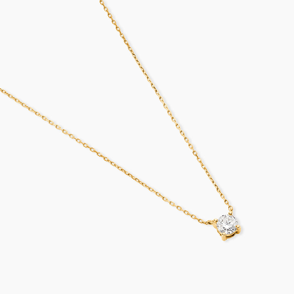 Collier Or Jaune Aphrodite Diamant - Colliers solitaires Femme | Marc Orian
