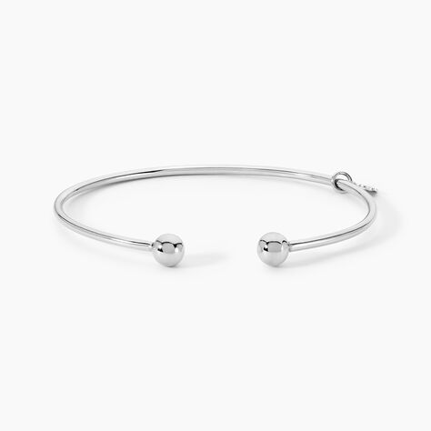 Bracelet Jonc Ludvinia Argent Blanc - Bracelets joncs Femme | Marc Orian