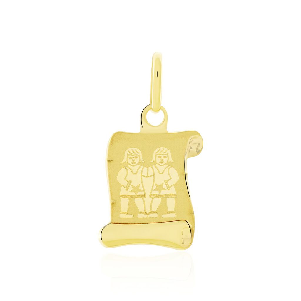 Pendentif Lamie Zodiaque Parchemin Or Jaune - Bijoux personnalisés Famille | Marc Orian
