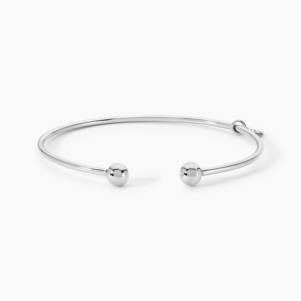 Bracelet Jonc Ludvinia Argent Blanc - Bracelets joncs Femme | Marc Orian