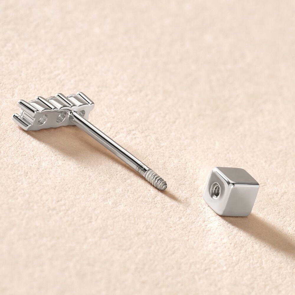 Piercing D'oreille Unitaire Argent Gauri Oxyde De Zirconium - Piercing Conch Femme | Marc Orian