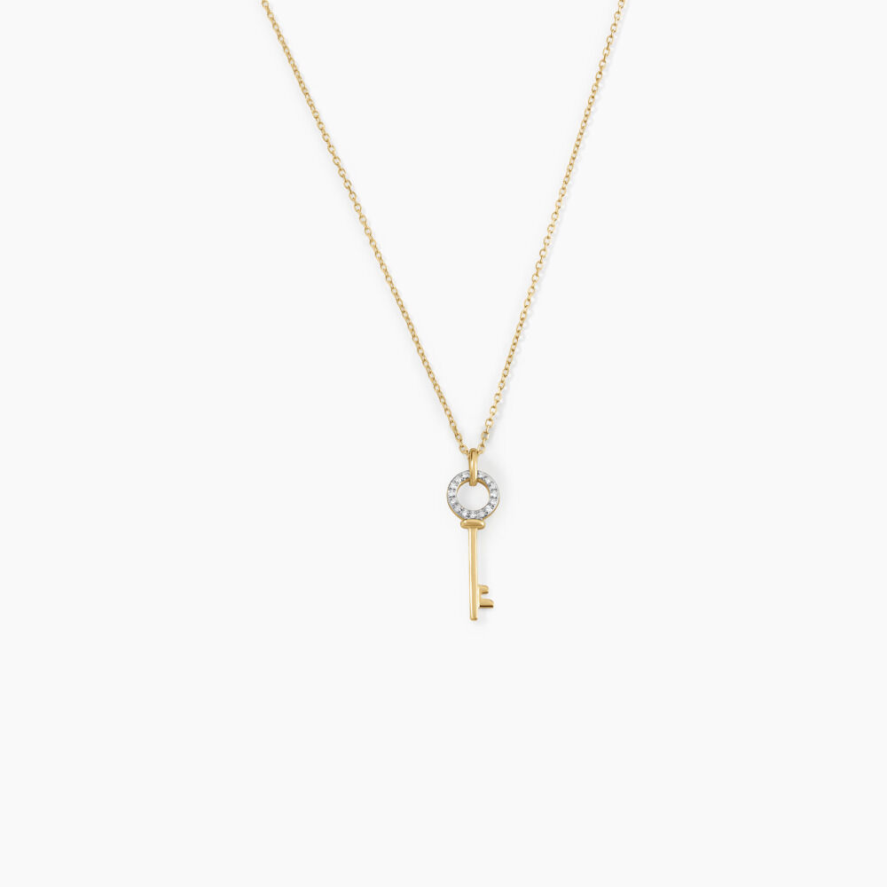 Collier Key Or Jaune Diamant - Colliers avec pierres Femme | Marc Orian