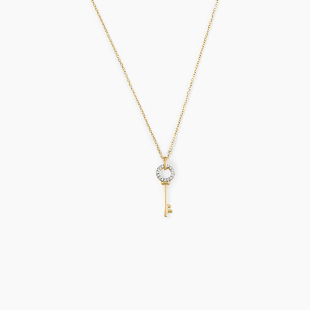 Collier Key Or Jaune Diamant - Colliers avec pierres Femme | Marc Orian