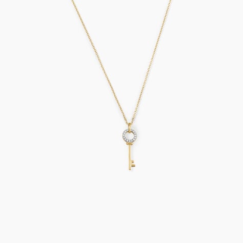 Collier Key Or Jaune Diamant - Colliers avec pierres Femme | Marc Orian
