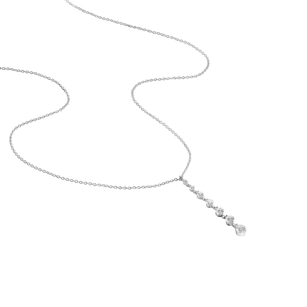 Collier Odyssee Argent Blanc Oxyde De Zirconium - Colliers avec pierres Femme | Marc Orian