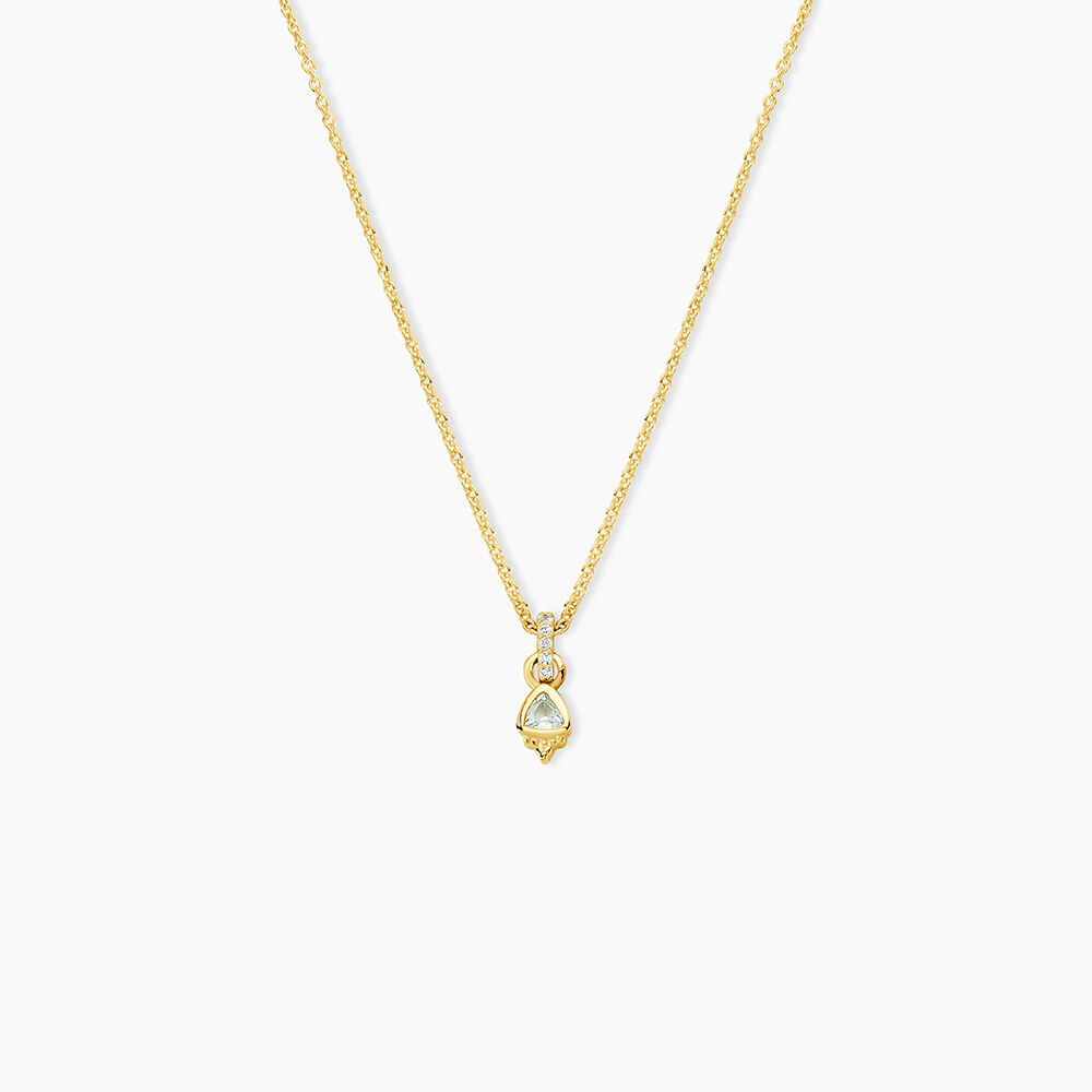 Collier Poem Argent Jaune Topaze Oxyde De Zirconium - Colliers avec pierres Femme | Marc Orian
