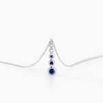 Collier Josephine Or Blanc Saphir Et Diamant - Colliers avec pierres Femme | Marc Orian