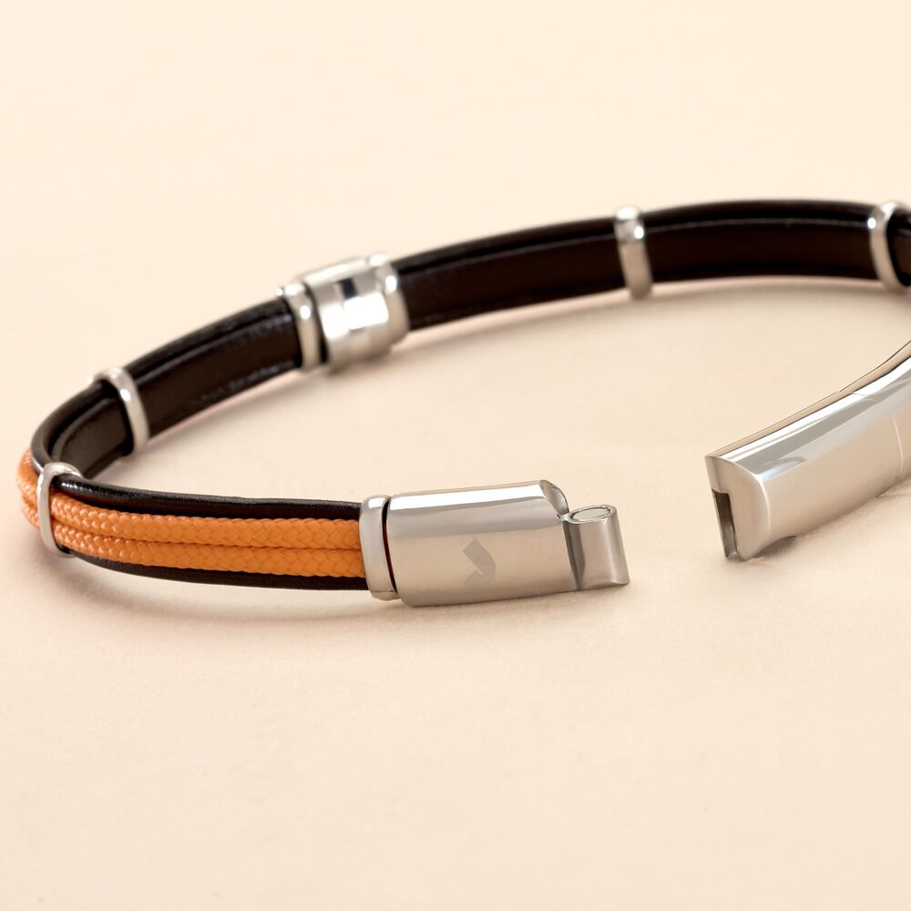 Bracelet Jourdan Cuir Noir - Bracelets cuir Homme | Marc Orian