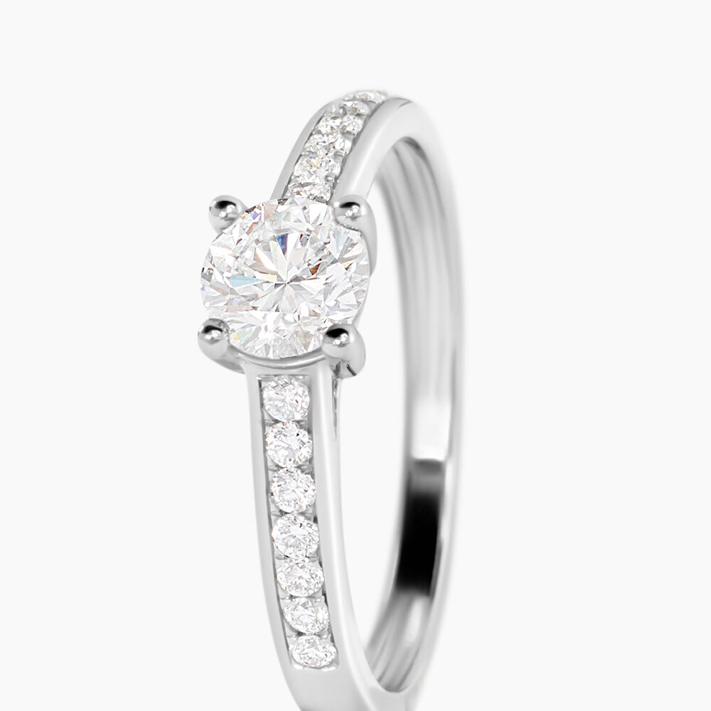 Bague Aramis Ld Platine Blanc Diamant Synth&eacute;tique - Solitaires Femme | Marc Orian