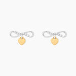 Boucles D'oreilles Puces Or Jaune et Argent Blanc - Puces Femme | Marc Orian