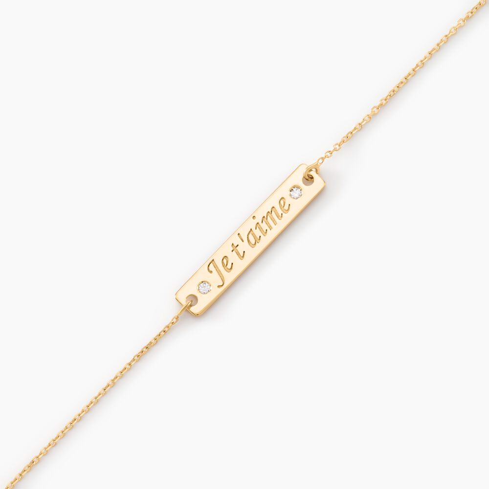 Bracelet Or Jaune Morrigaine Oxydes De Zirconium - Bracelets chaînes Femme | Marc Orian