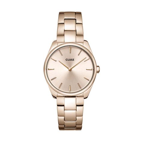 Montre Cluse Feroce Petite Acier Acier Dore Rose - Montres étanches Femme | Marc Orian