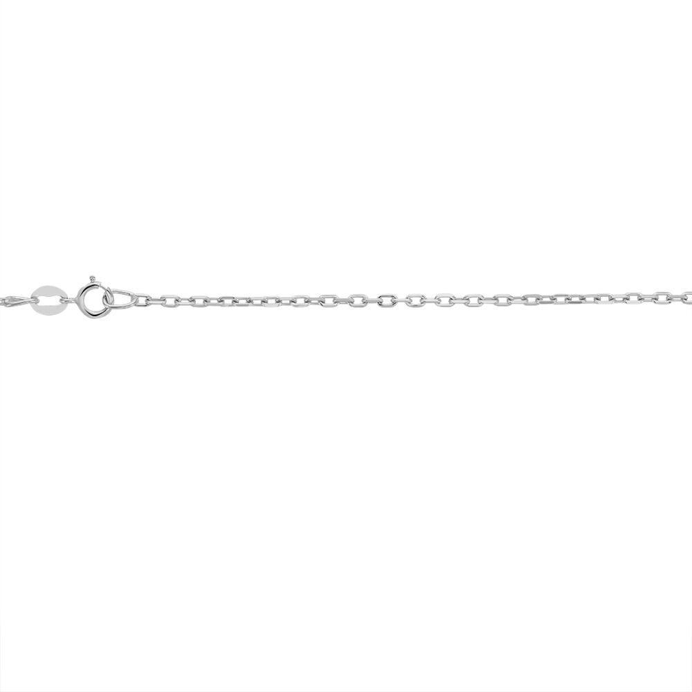 Cha&icirc;ne Igoa Maille For&ccedil;at Diamantee Or Blanc - Chaines Unisex | Marc Orian