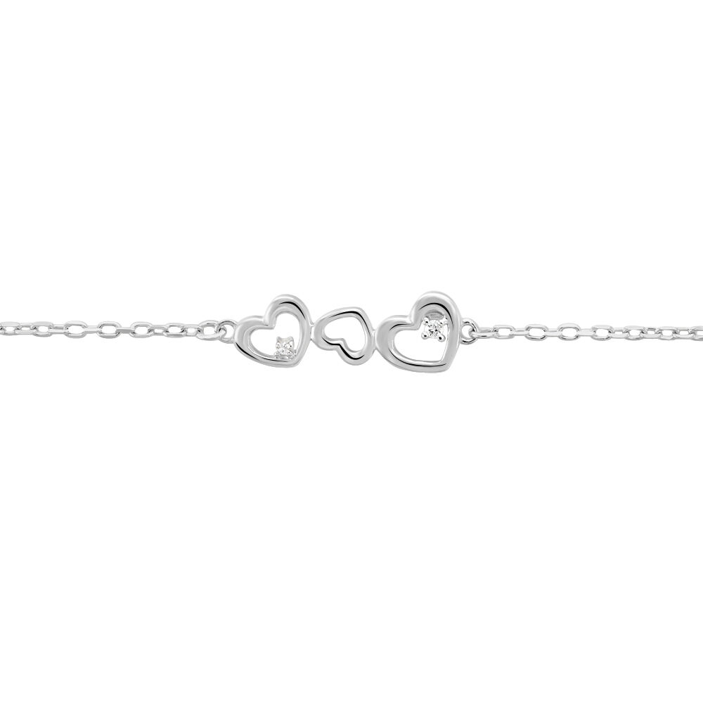 Bracelet Yolaine Argent Blanc Oxyde De Zirconium - Bracelets chaînes Femme | Marc Orian