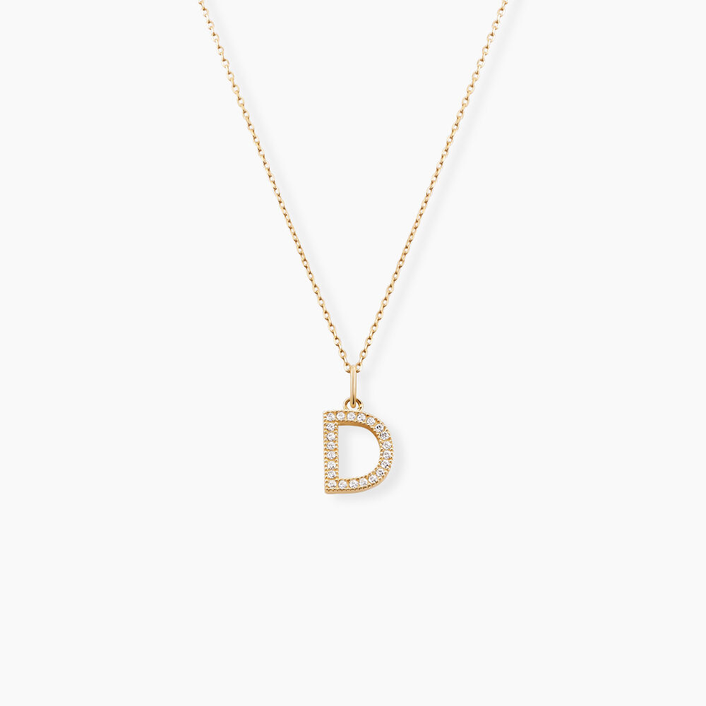 Pendentif Lettre D Or Jaune Oxyde - Pendentifs Famille | Marc Orian