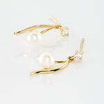 Boucles D'oreilles Pendantes Orientale Or Jaune Perle De Culture - Boucles d'oreilles mariage Femme | Marc Orian